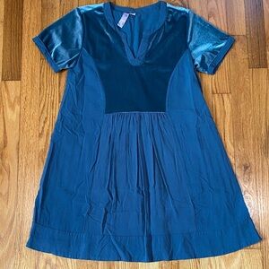 Blue Jewel Tone Velvet Dress